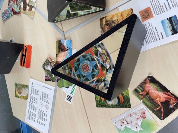 Impressionen der Mitmach-Ausstellung ix-quadrat an der Fakultät Mathematik der TUM Garching